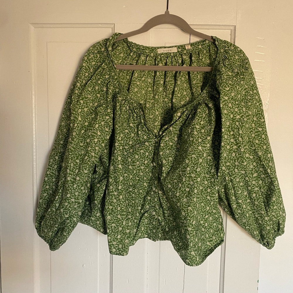 Doen Green “The Jane” Blouse medium